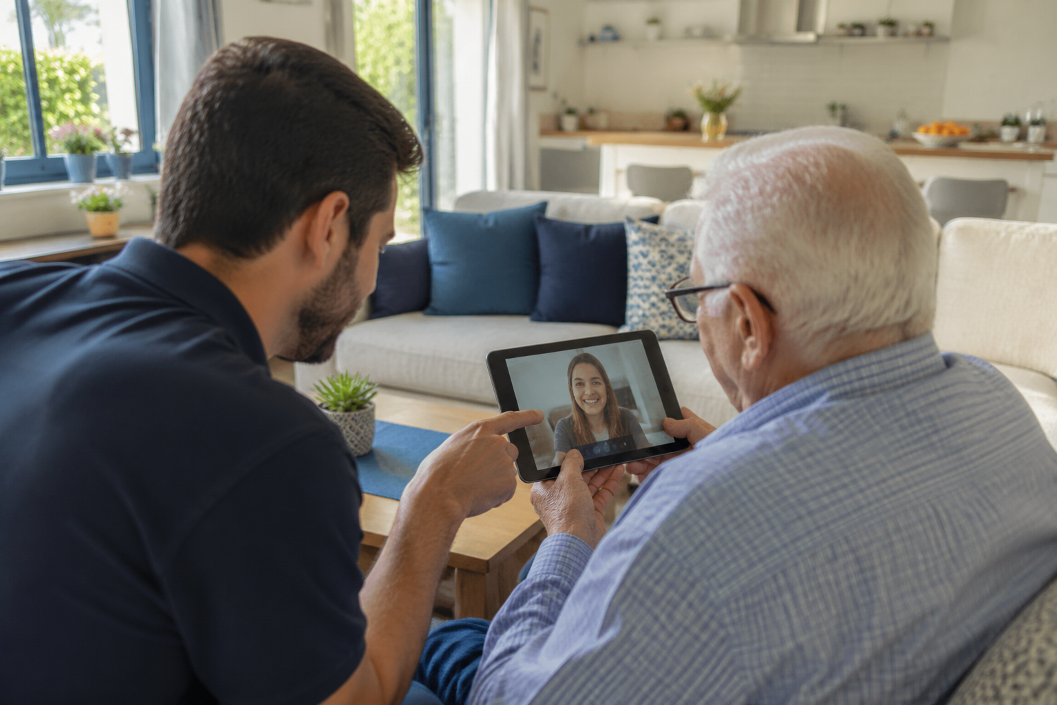 Patient family technology support at home